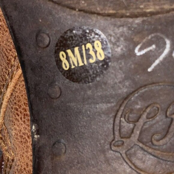 Lucky Brand Boots Womens Size 8 M Brolley Brown Tan Ankle Zip Heel Booties - Picture 13 of 14